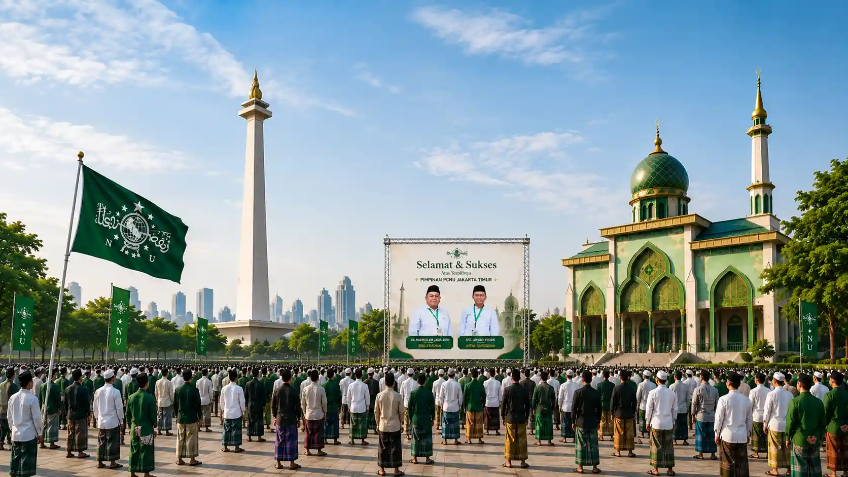 Kebersamaan pengurus dan warga PCNU Pengurus Cabang Kabupaten Pidie Jaya